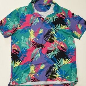 Chubbies Vibrant Leaf Print Polo